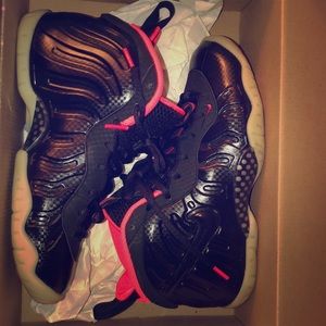 Nike Little Posite pro (GS) Black and Red